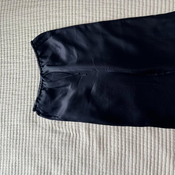 TOTEME Silk Organza Slacks, Navy, Size 36 - Picture 5 of 8